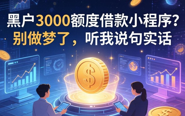 黑户3000额度借款小程序？别做梦了，听我说句实话
