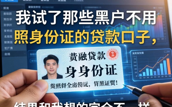 我试了那些黑户不用照身份证的贷款口子，结果和我想的完全不一样