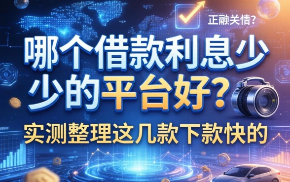 哪个借款利息少的平台好？实测整理这几款下款快的