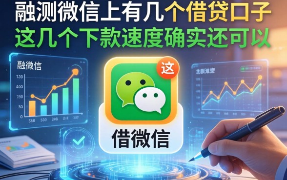 实测微信上有几个借钱口子，这几个下款速度确实还可以