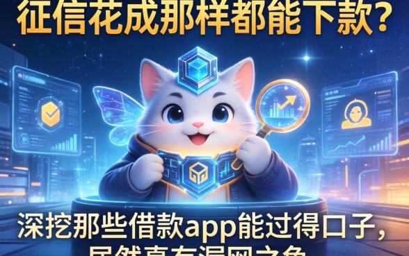 征信花成那样都能下款？深挖那些借款app能过得口子，居然真有漏网之鱼