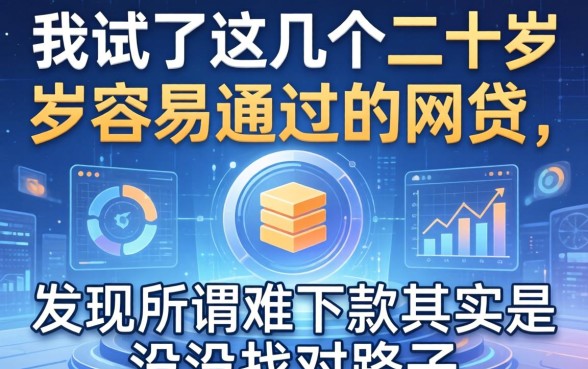 我试了这几个二十岁容易通过的网贷，发现所谓难下款其实是没找对路子
