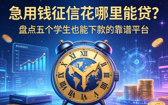 急用钱征信花哪里能贷？盘点五个学生也能下款的靠谱平台