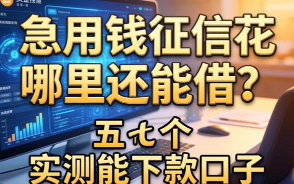 急用钱征信花哪里还能借？分享五个实测能下款的口子