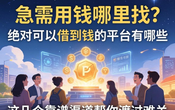 急需用钱哪里找？绝对可以借到钱的平台有哪些？这几个靠谱渠道帮你渡过难关