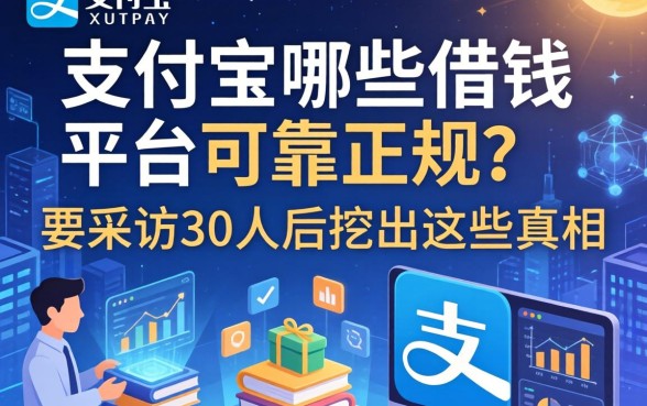 支付宝哪些借钱平台可靠正规？我采访30人后挖出这些真相
