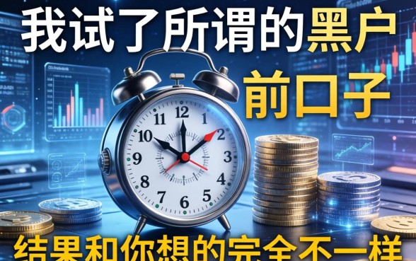 我试了所谓的黑户无前期口子，结果和你想的完全不一样