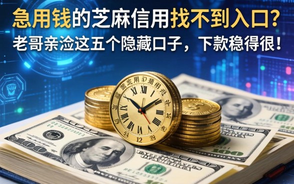 急用钱在芝麻信用找不到入口？老哥亲测这五个隐藏口子，下款稳得很！