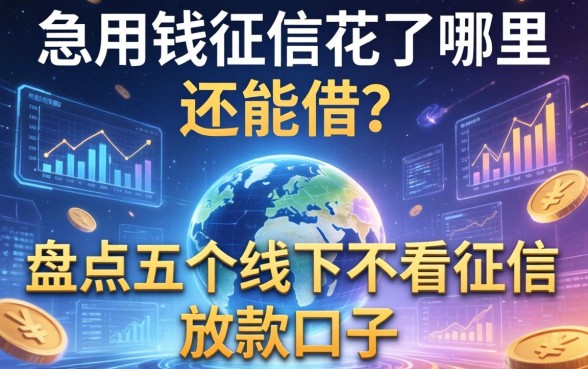 急用钱征信花了哪里还能借？盘点五个线下不看征信的放款口子