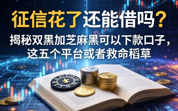 征信花了还能借吗？揭秘双黑加芝麻黑可以下款口子，这五个平台或是救命稻草