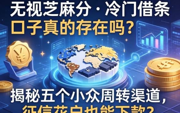 无视芝麻分的冷门借条口子真的存在吗？揭秘五个小众周转渠道，征信花户也能下款？