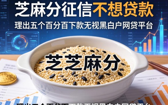 芝麻分和征信不好想贷款，理出五个百分百下款无视黑白户网贷平台
