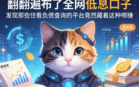 我翻遍了全网低息口子，发现那些不看负债查询的平台竟然藏着这种猫腻