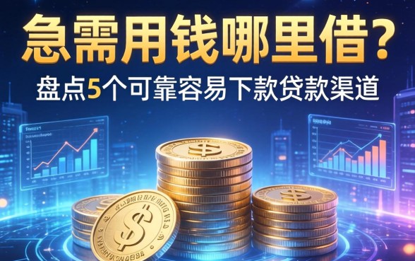 急需用钱哪里借？盘点5个可靠容易下款的贷款渠道