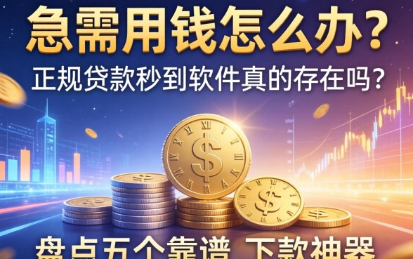 急需用钱怎么办？正规贷款秒到软件真的存在吗？盘点五个靠谱的下款神器