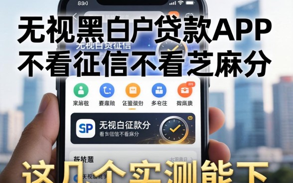 无视黑白户的贷款app不看征信不看芝麻分，这几个实测能下