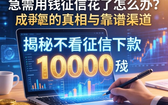 急需用钱征信花了怎么办？揭秘不看征信下款10000的真相与靠谱渠道
