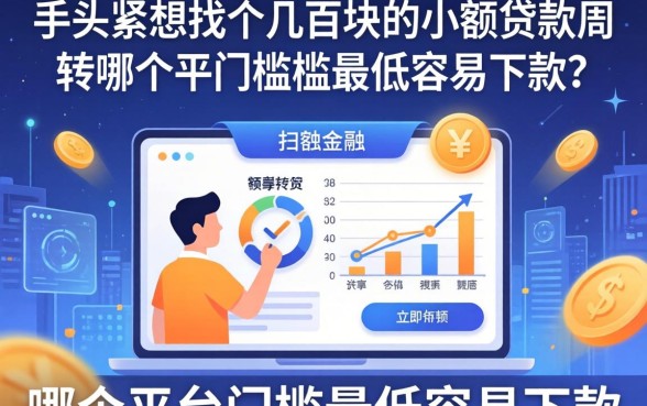 手头紧想找个几百块的小额贷款周转，哪个平台门槛最低容易下款？