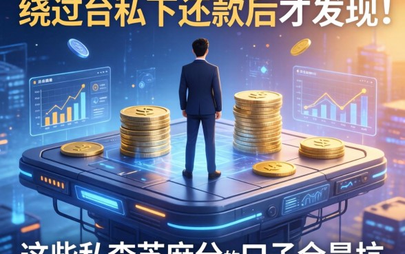 我绕过平台私下还款后才发现，这些不查芝麻分的口子全是坑