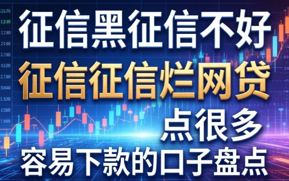 征信黑征信不好征信烂网贷点很多容易下款的口子盘点