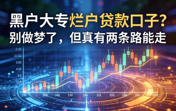 黑户大专烂户贷款口子？别做梦了，但真有两条路能走