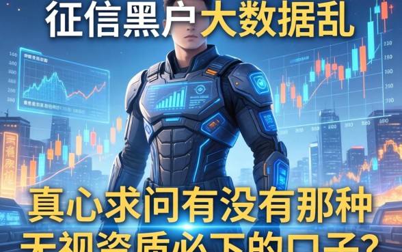 征信黑户大数据乱，真心求问有没有那种无视资质必下的口子？