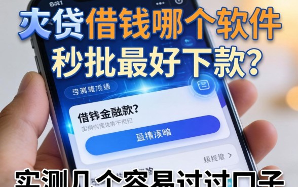 手机借钱哪个软件秒批最好下款？实测几个容易过的口子