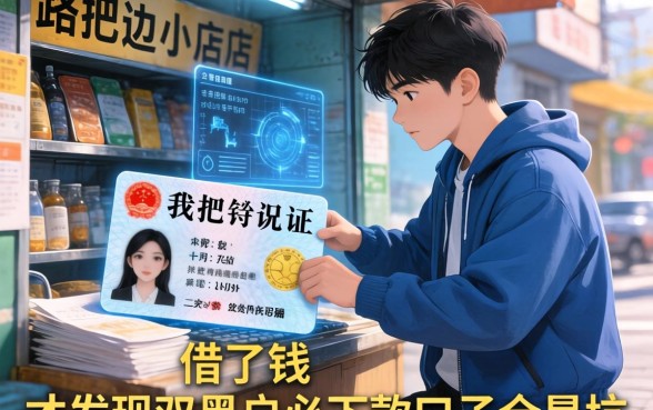 我把身份证压给路边小店借了钱，才发现双黑户必下款的口子全是坑