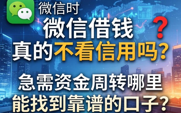 微信借钱真的不看信用吗？急需资金周转哪里能找到靠谱的口子？