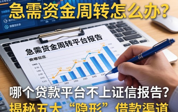 急需资金周转怎么办？哪个贷款平台不上征信报告？揭秘五大“隐形”借款渠道