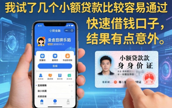 我试了几个小额贷款比较容易通过的手机和身份证快速借钱口子，结果有点意外