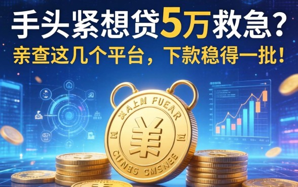 手头紧想贷5万救急？亲测这几个平台，下款稳得一批！