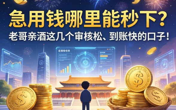急用钱哪里能秒下？老哥亲测这几个审核松、到账快的口子！