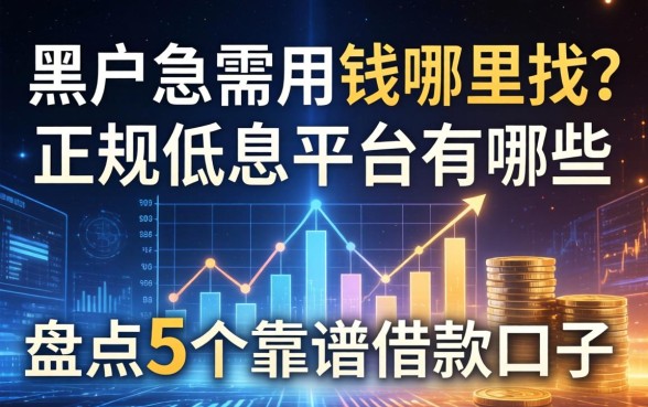 黑户急需用钱哪里找？正规低息平台有哪些？盘点5个靠谱借款口子