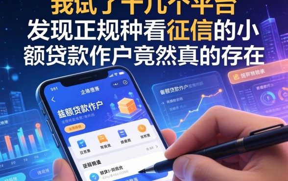 我试了十几个平台，发现正规不看征信的小额贷款软件竟然真的存在