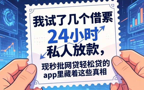 我试了几个借条24小时私人放款，发现秒批网贷轻松贷的app里藏着这些真相