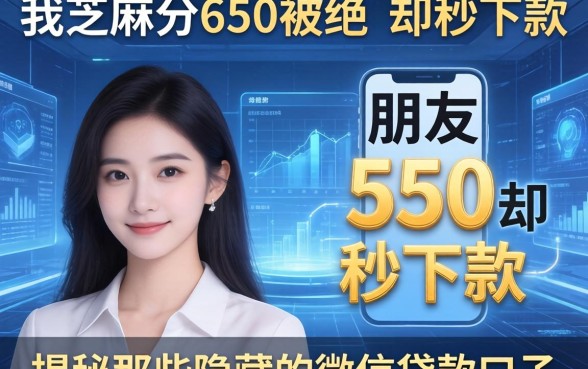 我芝麻分650被拒，朋友550却秒下款，揭秘那些隐藏的微信贷款口子