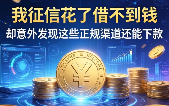 我征信花了借不到钱，却意外发现这些正规渠道还能下款