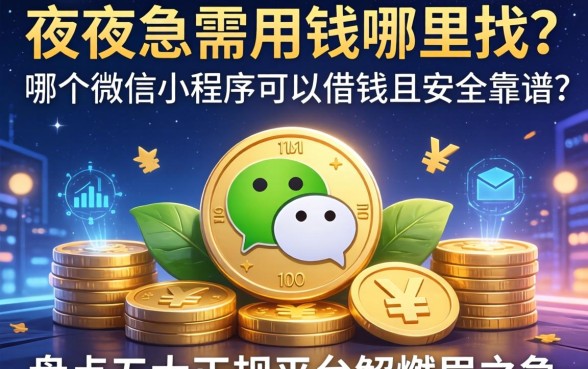 深夜急需用钱哪里找？哪个微信小程序可以借钱且安全靠谱？盘点五大正规平台解燃眉之急