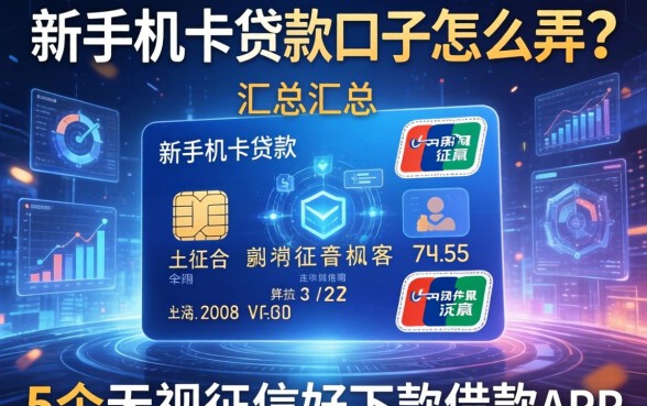 新手机卡贷款口子怎么弄，汇总5个无视征信好下款的借款app