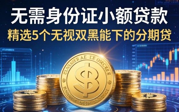 无需身份证小额贷款，精选5个无视双黑能下的分期贷