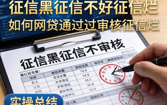 征信黑征信不好征信烂如何网贷通过审核征信报告，实操总结