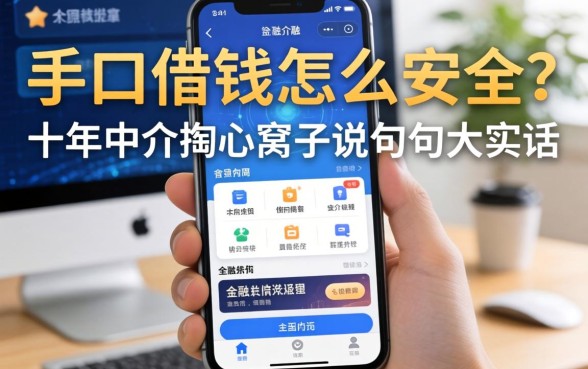 手机借钱怎么安全？十年中介掏心窝子说几句大实话