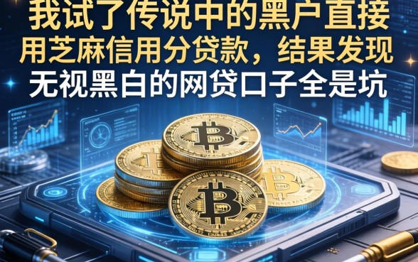 我试了传说中的黑户直接用芝麻信用分贷款，结果发现无视黑白的网贷口子全是坑