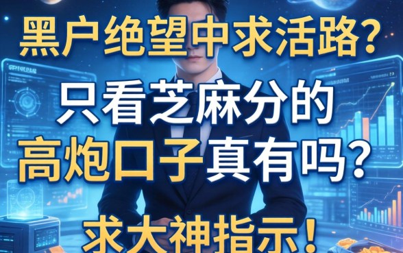 黑户绝望中求活路？只看芝麻分的高炮口子真有吗？求大神指点！