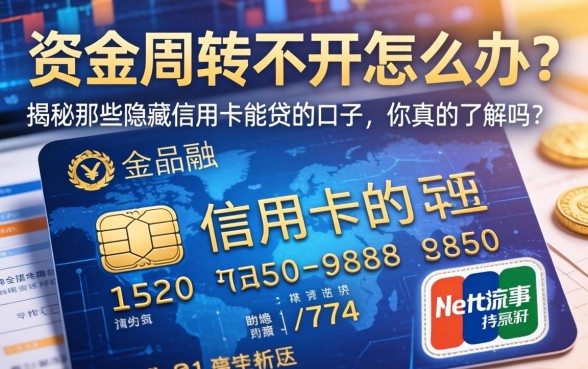 资金周转不开怎么办？揭秘那些隐藏的信用卡能贷的口子，你真的了解吗？