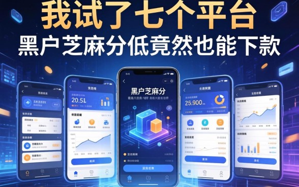 我试了七个平台，发现黑户芝麻分低竟然也能下款