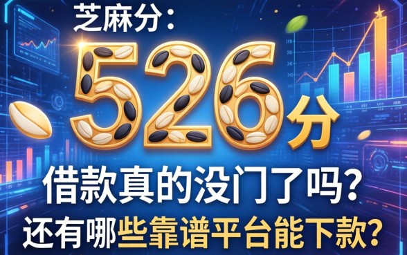 芝麻分526分借款真的没门了吗？还有哪些靠谱平台能下款？