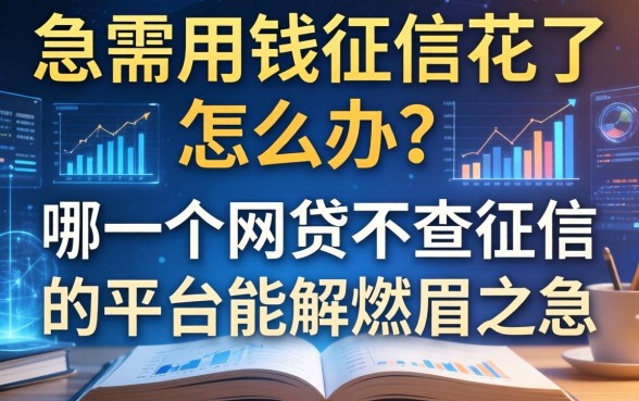 急需用钱征信花了怎么办？哪一个网贷不查征信的平台能解燃眉之急？