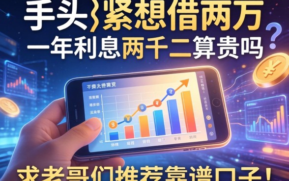 手头紧想借两万，一年利息两千二算贵吗？求老哥们推荐靠谱口子！